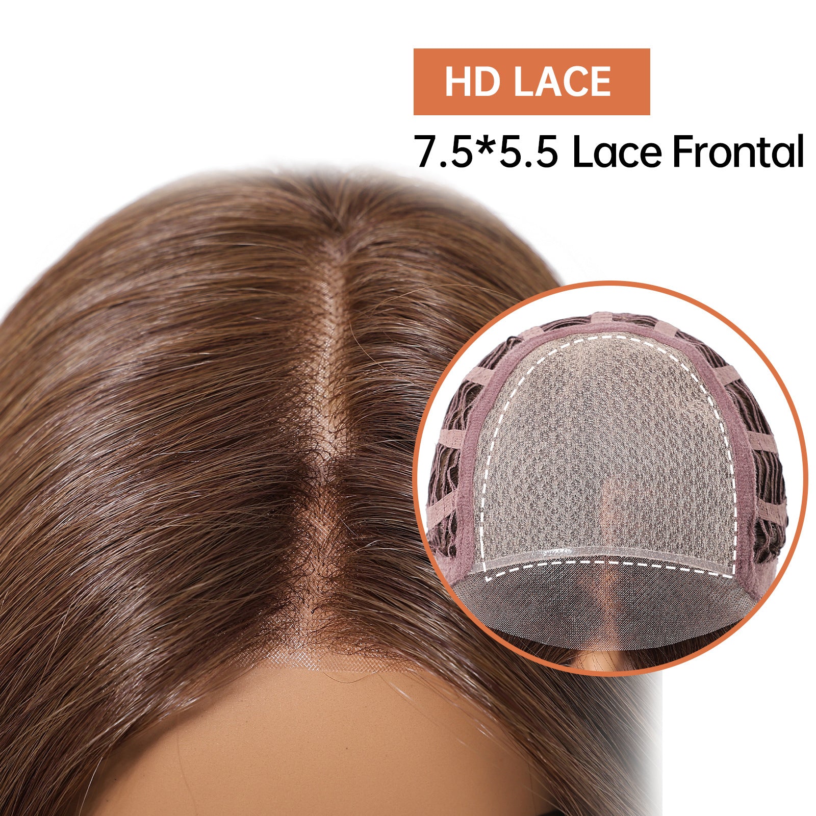 Goddess Ombre Brown Long Wavy Wig - 7.5” X 5.5”Mono Top & Matte Heat-Resistant Silk | Seamless Gradient Large Waves