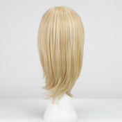 Premium Golden Blonde Mid-Length Wig - 7.5” X 5.5”Mono Top & Matte Heat-Resistant Silk | Sophisticated Shoulder-Length Straight Hair