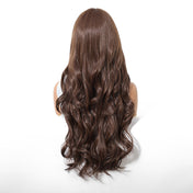 Goddess Ombre Brown Long Wavy Wig - 7.5” X 5.5”Mono Top & Matte Heat-Resistant Silk | Seamless Gradient Large Waves